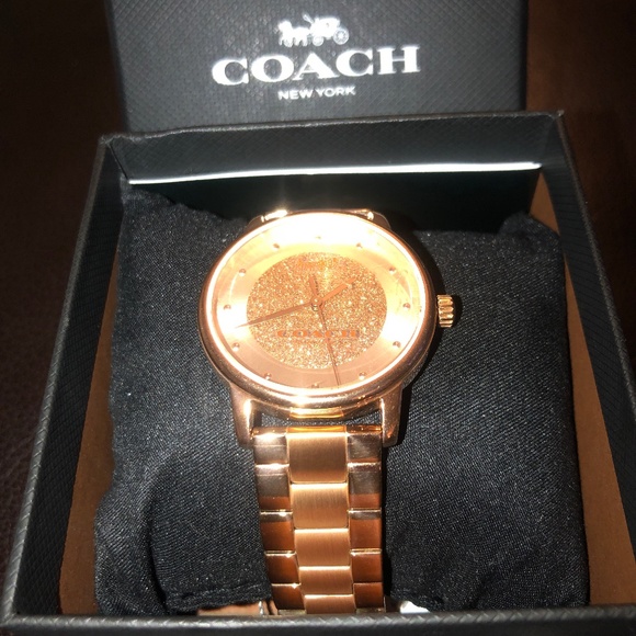 NIB DAZZLING COACH Rose Gold SPARKLE WATCH💖 - Picture 1 of 7